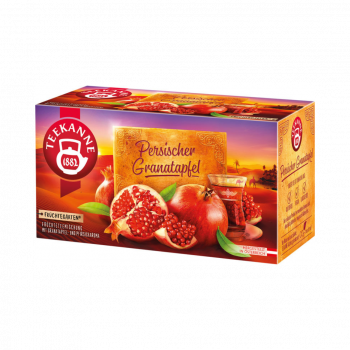 Teekanne Früchtegarten Persischer Granatapfel, 20 Teebeutel im Kuvert